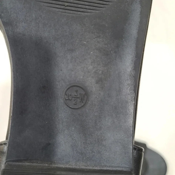 Torrid Faux Leather Woven Peep Toe Slip On Sandal Flats in Black 10.5W - Picture 5 of 6